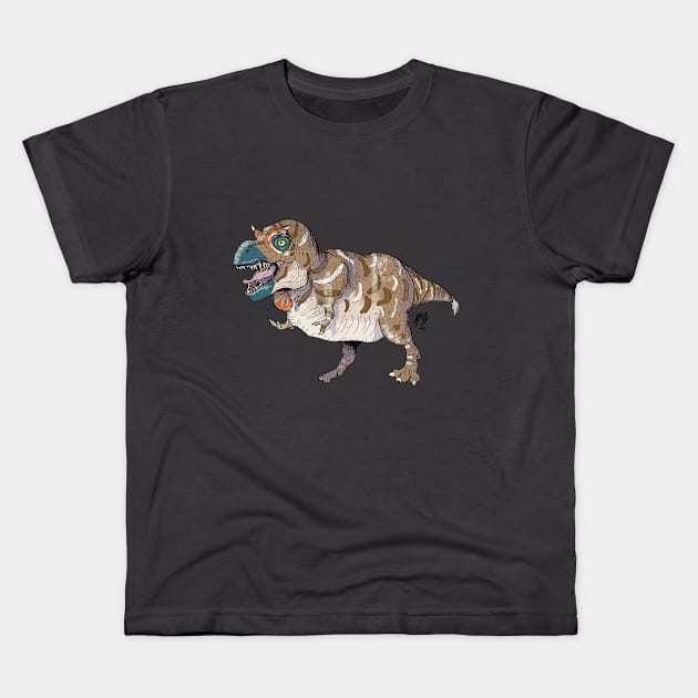 Tyrannosaurus Rex Kids T-Shirt by ZeekieZu28